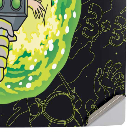 Adult Swim Rick and Morty Portal Travel PS5 Slim Digital Edition Console Skin